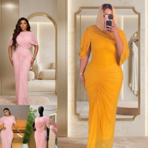 Luxury Double Drape Ruched Dress